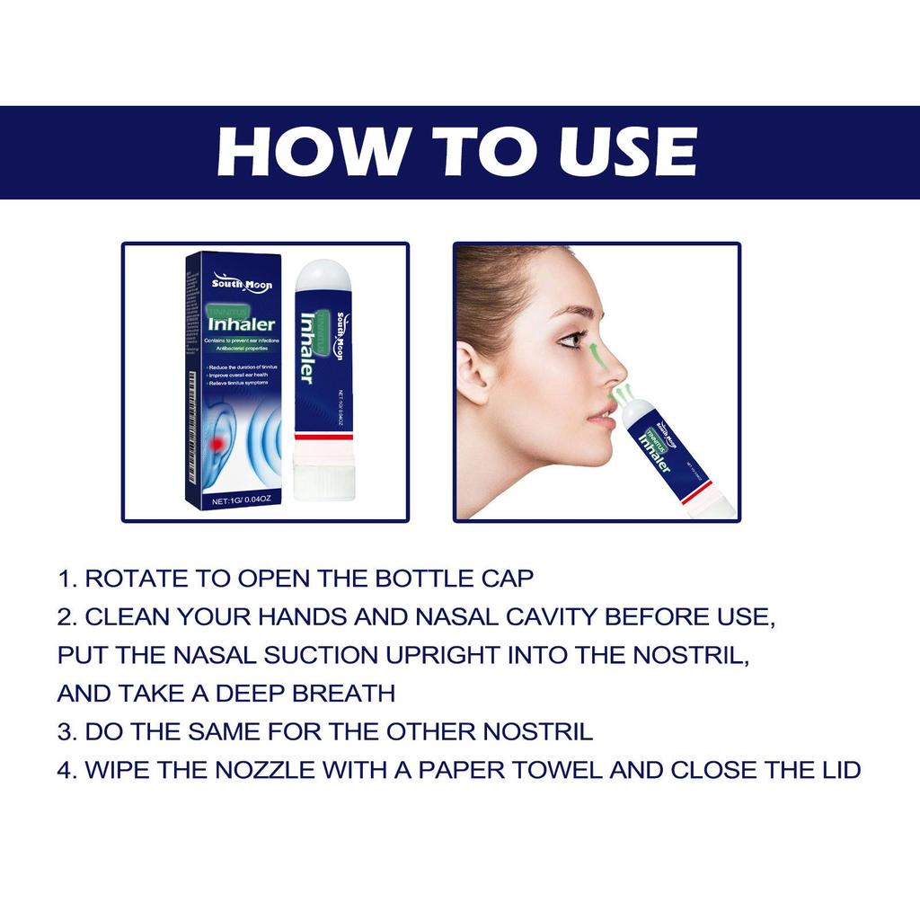 South Moon Ear Comfort Nasal Inhaler 1g Relieve Ear Discomfort and Make Listening Easier and More Comfortable with Ear Refreshing Natural Herbal Stick