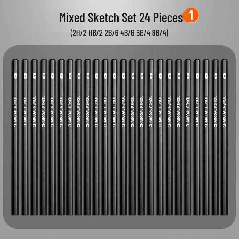 Art Student Sketching Pencil Set - Quick Sketch 2B & Charcoal for Beginners