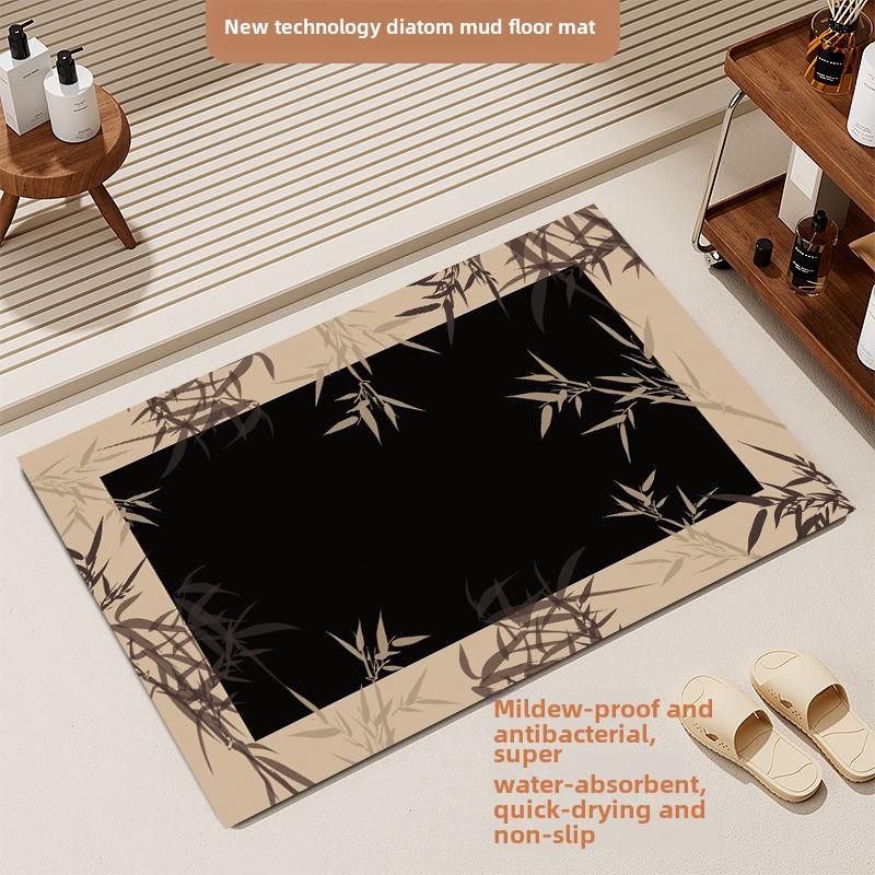 Simple Diatomaceous Earth Bathroom Mat, Absorbent, Quick Drying, Anti Slip, Dust Removal, and Anti Fouling