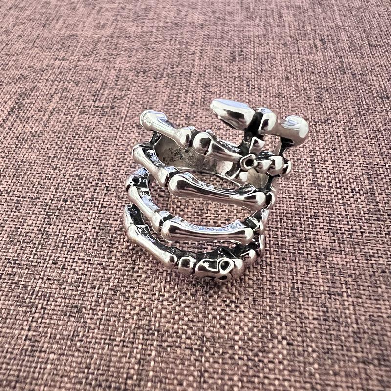 Dark Series Retro Schädel Fünf-Klauen-Ring - Cooles Hip-Hop Streetstyle Accessoire