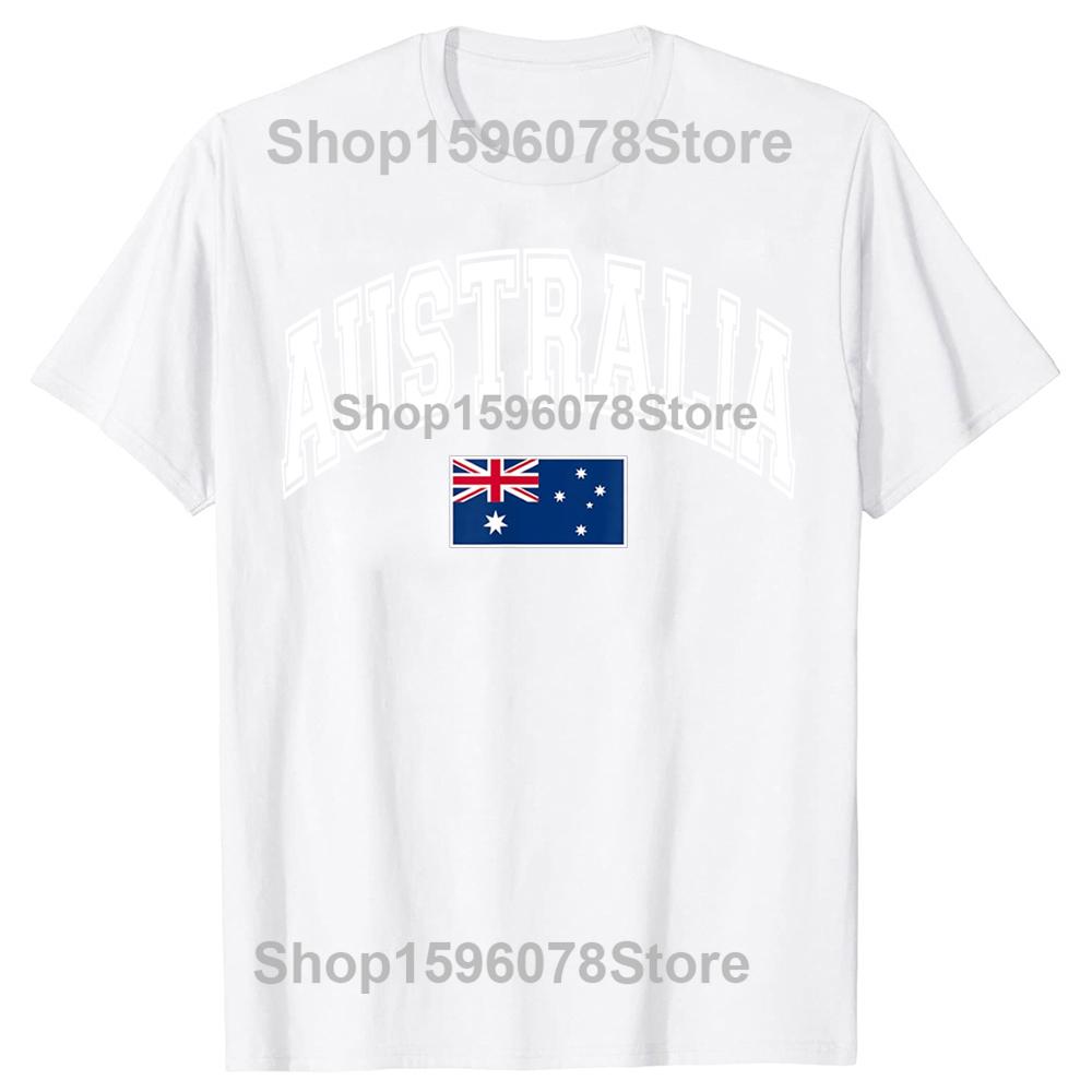 

Funny Australia Australian Flag T Shirts Unisex Women Pure Cotton Humor Streetwear Tee Shirt Short Sleeve Unisex Loose Clothing S
