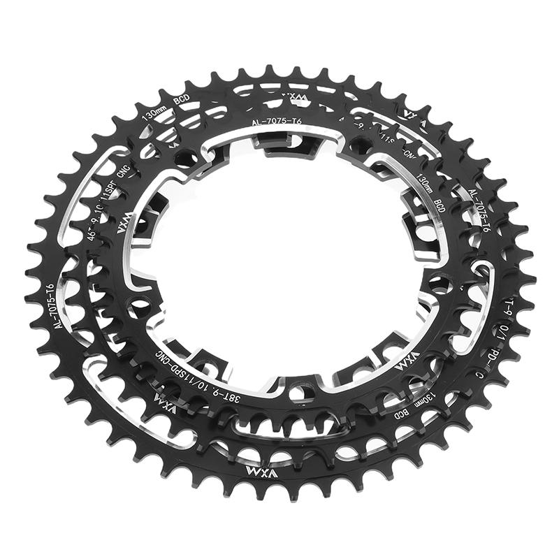 38-60T AL7075 Sprocket For Road Bike Positive And Negative Gear Plate 130 BCD Bicycle Chainring Narrow Wide Stars