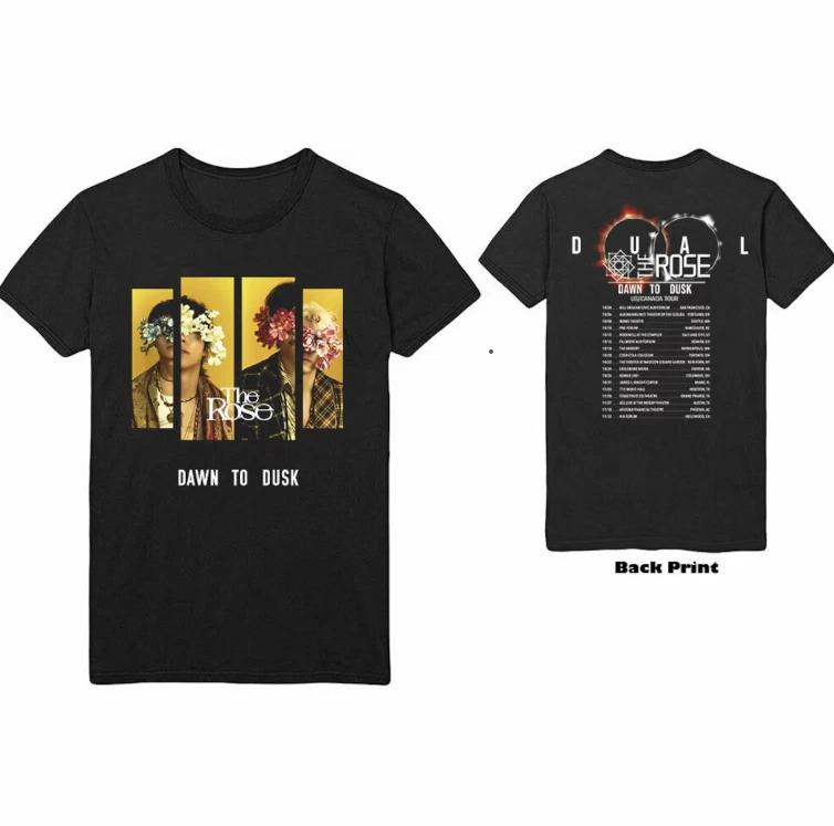 The Rose 2023 Dawn To Dusk US and Canada Tour Shirt, The Rose Kpop Band T-Shirt L