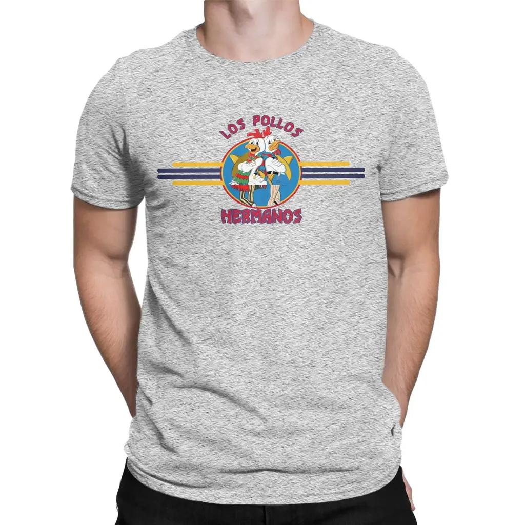 Men Los Pollos Hermanos Breaking Bad T Shirt Cotton Clothes Vintage Short Sleeve Round Collar Tee Shirt Plus Size T-Shirt