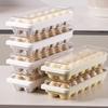 Egg Holders For Refrigerator 12 Slot Refrigerator Egg Storage Holder Space-Saving Dispenser Fridge Organizer