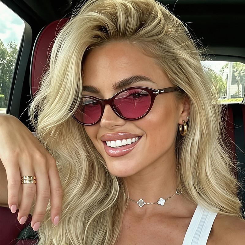 Fashion Sun Glasses Cat Eye Frame Uv400 Protection For Outdoor Sports