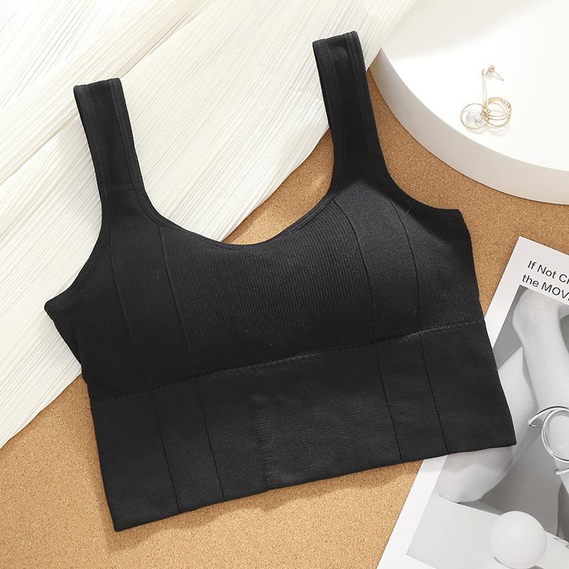Women's Wide Shoulder Tank Tops Women's Seamless Sports Bra Yoga Bottoming Bra Wireless Underwear
