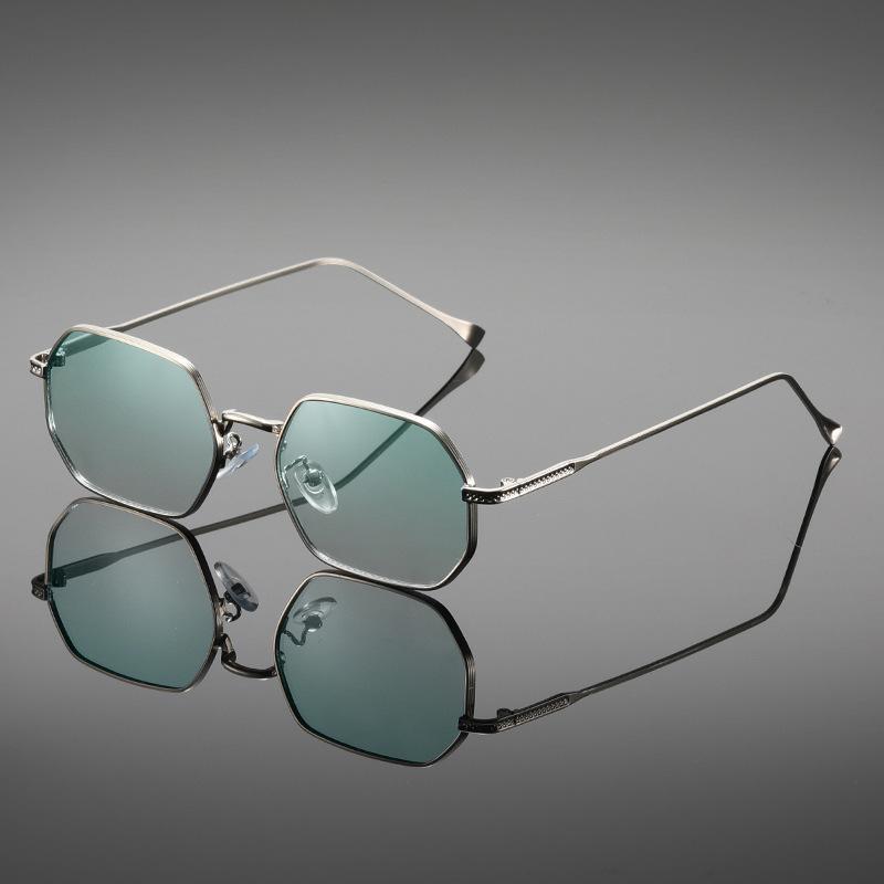 Small Frame Lightweight Fashion Retro Polygon Men S Glasses Sunglasses Sunglasses