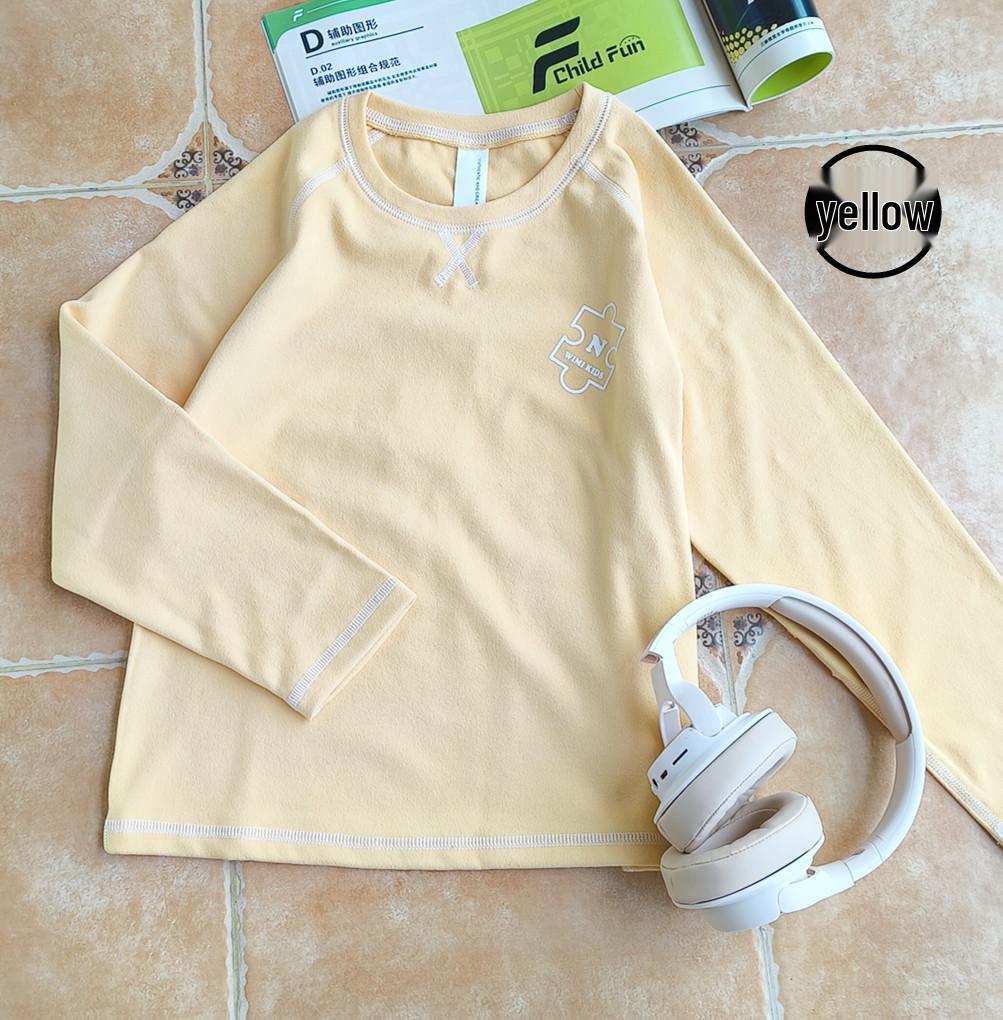 

Children s Antibacterial Eco-friendly Long-Sleeve Base Layer Top – Warm, Topstitched Innerwear for Boys, New Autumn Collection 160 cm