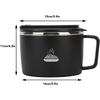 304 Stainless Steel Noodle Bowl Set,Microwave Safe,Ramen Bowl with Chopsticks and Spork,Portable Soup Bowl,Ramen Cooker Bowl with Lid for Office Home