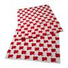 Geisodo Tenugui Hand Red Houndstooth on White (Crimson) Towel, Background, T-16