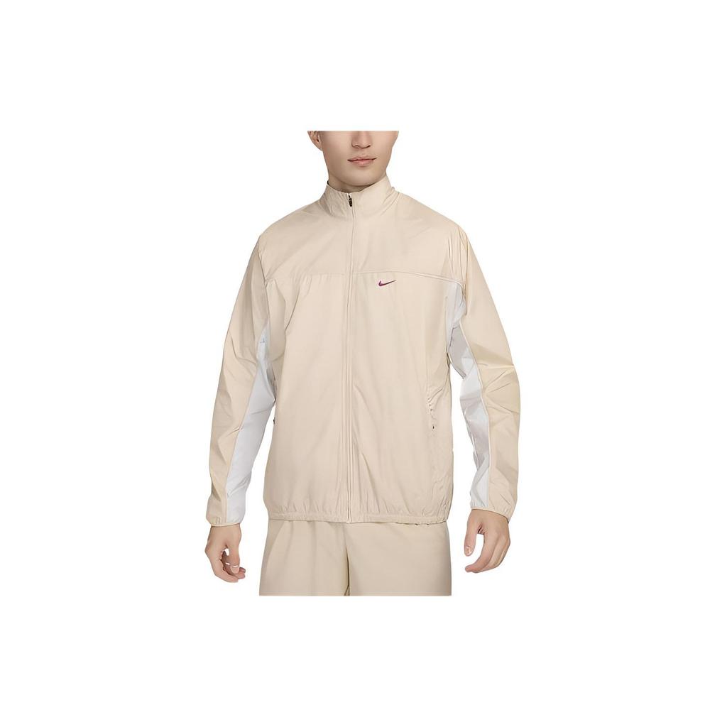 Nike Logo Embroidered Comfortable Casual Running Jacket Men Jacket Khaki HF4633-126