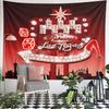 Welcome To Fabulous Las Vegas Tapestry Wall Hanging Neon City Sign Art Decor for Bedroom Man Cave