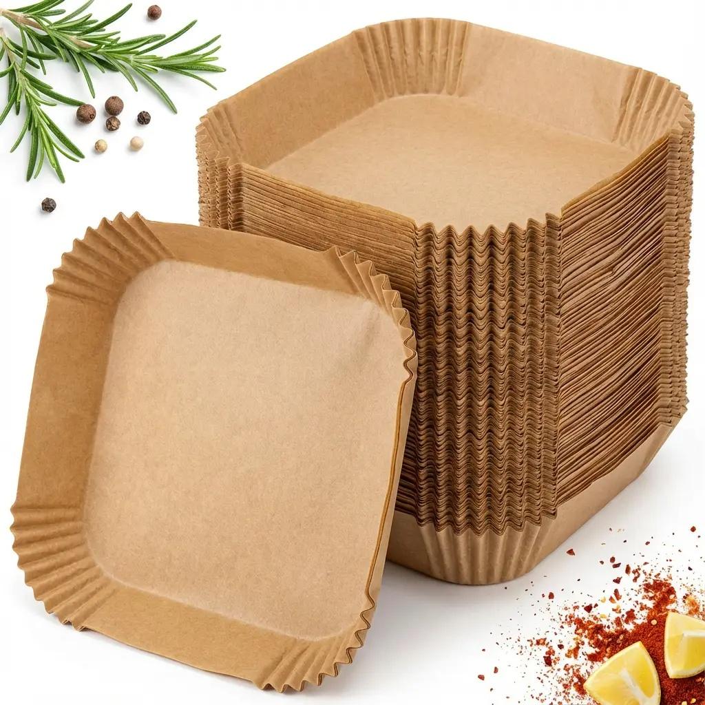 PAPER AIRFRYER BAKING LINERS LARGE SET 250 pcs 20×20 CM