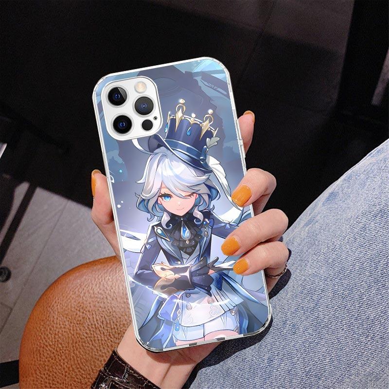 Genshin Impact Furina Phnoe Case for Iphone 17 Air 16 16E 11 12 13 Mini 14 Plus 15 Pro Max 7 8 + SE 2020 Phone Cover Coque