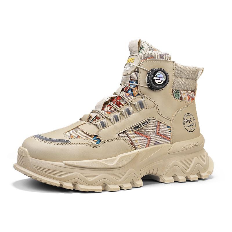 Tooling Martin boots new heightened platform locomotive boots trendy outdoor rotating buckle hiking shoes sports men's shoes