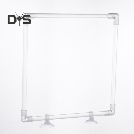 Fish Feeding Ring Aquarium Floating Food Feeder Square Ring with Suction Cup Fish Tank Accessories for Guppy Betta Goldfish