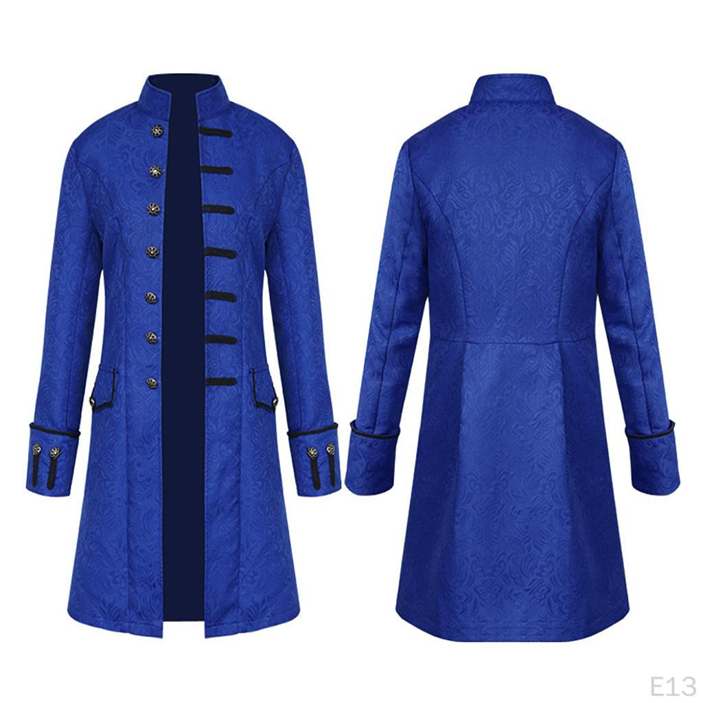 Coat Steampunk Gothic Vintage Punk Casual Loose Solid Color Jacket Suit