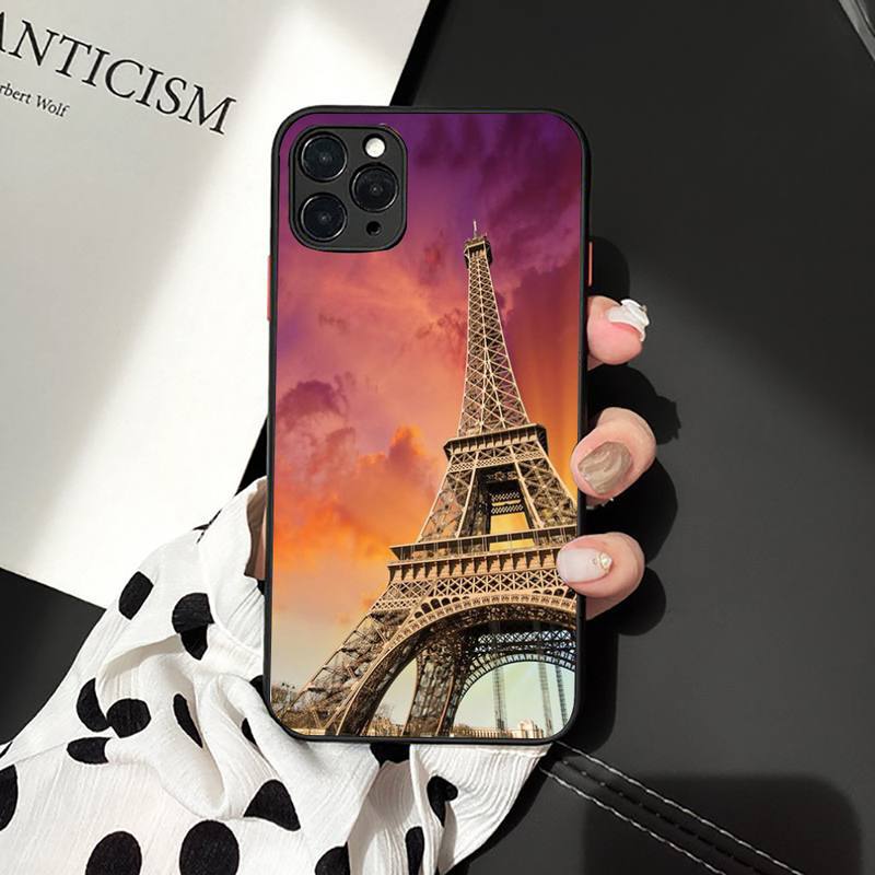 Romantische Paris Eiffelturm Telefon Fall für iPhone 11 12 13 mini pro XS MAX 8 7 6 6S Plus X 5S SE 2020 XR fall
