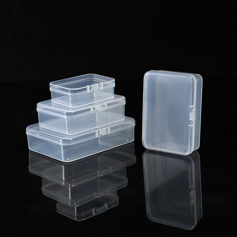 9.5Cm High Transparent Plastic Box Rectangular Flip One-Piece Packaging Goo Card Storage Box Pp Small Box