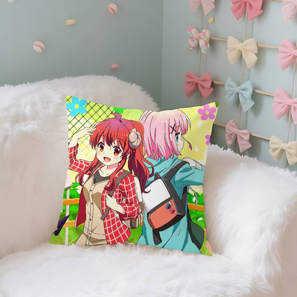 Das Dämonenmädchen von nebenan Kawaii Kissenbezug Dekokissenbezug Nordischer Vintage-Stil Kissenbezüge Wohnzimmer Sofa Couch Sitz