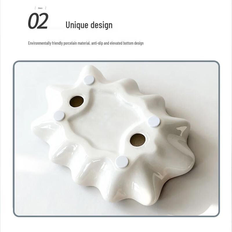 Tulip Ceramic Draining Soap Holder