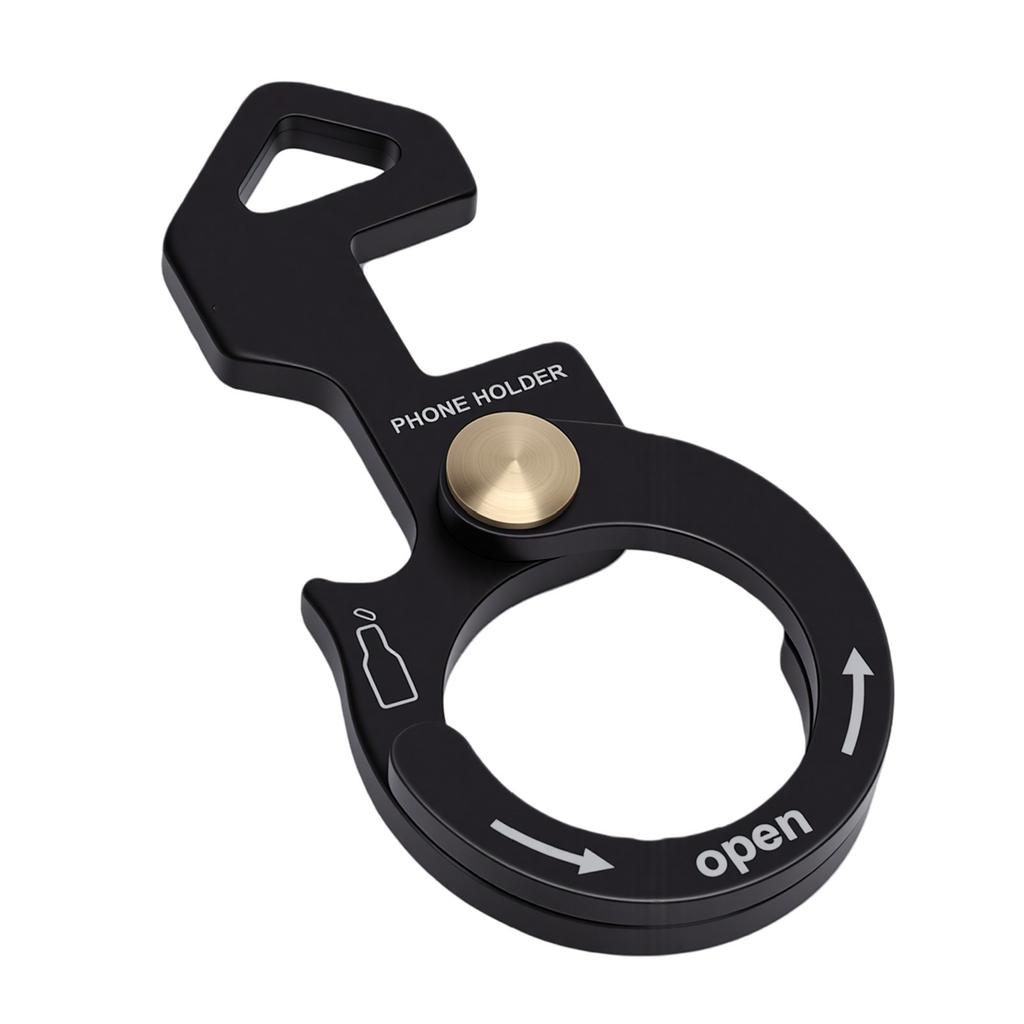 Car Keychain Clip Multifunctional Aluminum Alloy Phone Stand Bottle Opener Rope Buckle