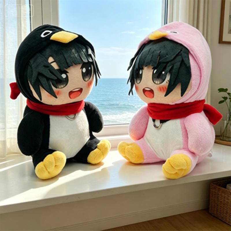 Kawaii Penguin Plush Doll Cute Gugu Gaga Meme Stuffed Animal Soft Plush Toy Birthday Gift for Kids Fans Backpack Doll