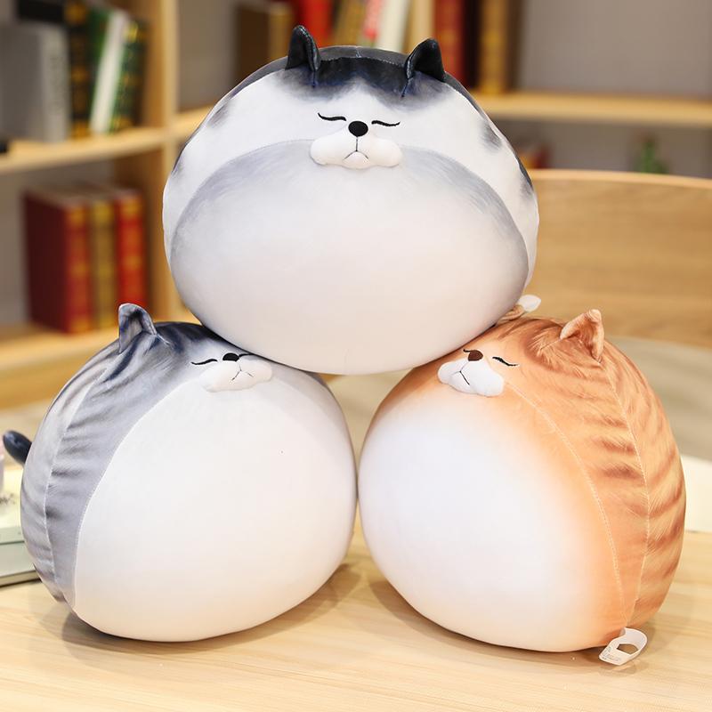 1pc Kawaii Lying Cat Plush Toys Stuffed Cute Kittyt Doll Lovely Animal Pillow Soft Cartoon Back Cushion Kid Xmas Gifts for Kids
