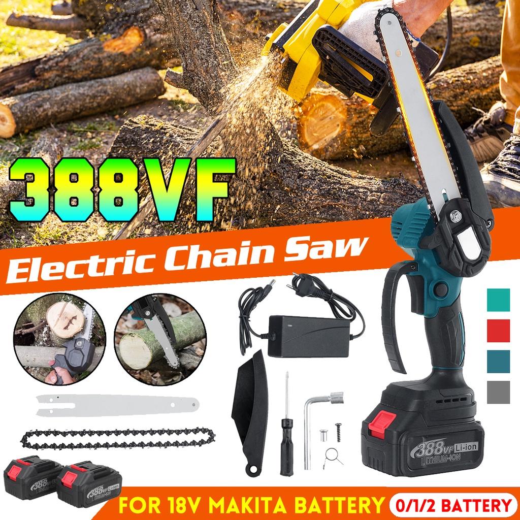 10000RPM 8 Inches Mini Brushless Electric Chain Saw Chainsaw Wood Cutter Pruning Garden Power Tool For 18V Battery