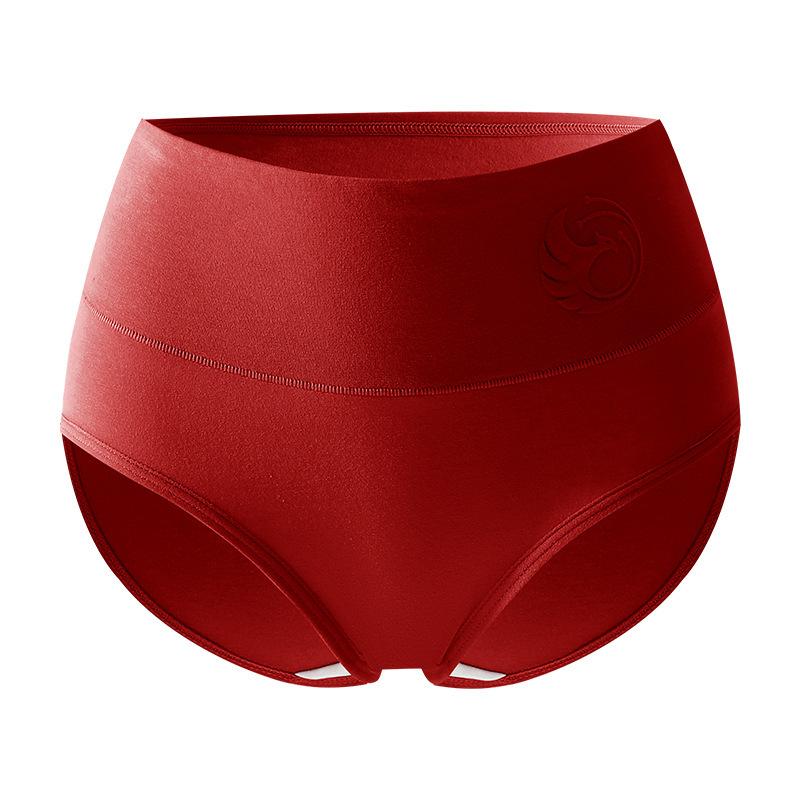 Underkläder i stor storlek för kvinnor Ren bomull Hög midja Åtsittande Triangelskurna utan sömmar Antibakteriella egenskaper Trosor
