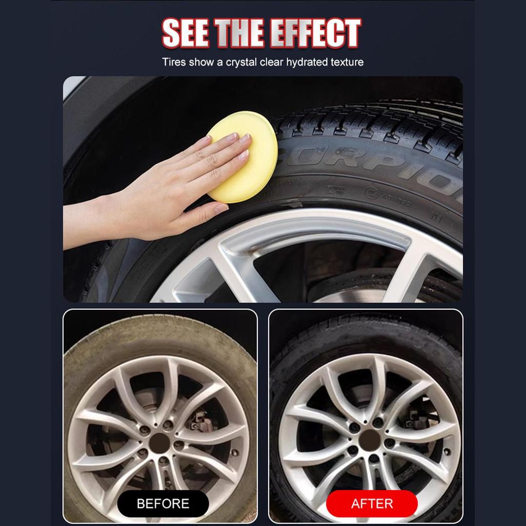 Wheel Shine For Car Tires 100g Car Wheel Shine Restorer Cleaning Polishing Detailing Agent Tire Refurbishing Coating Wax For