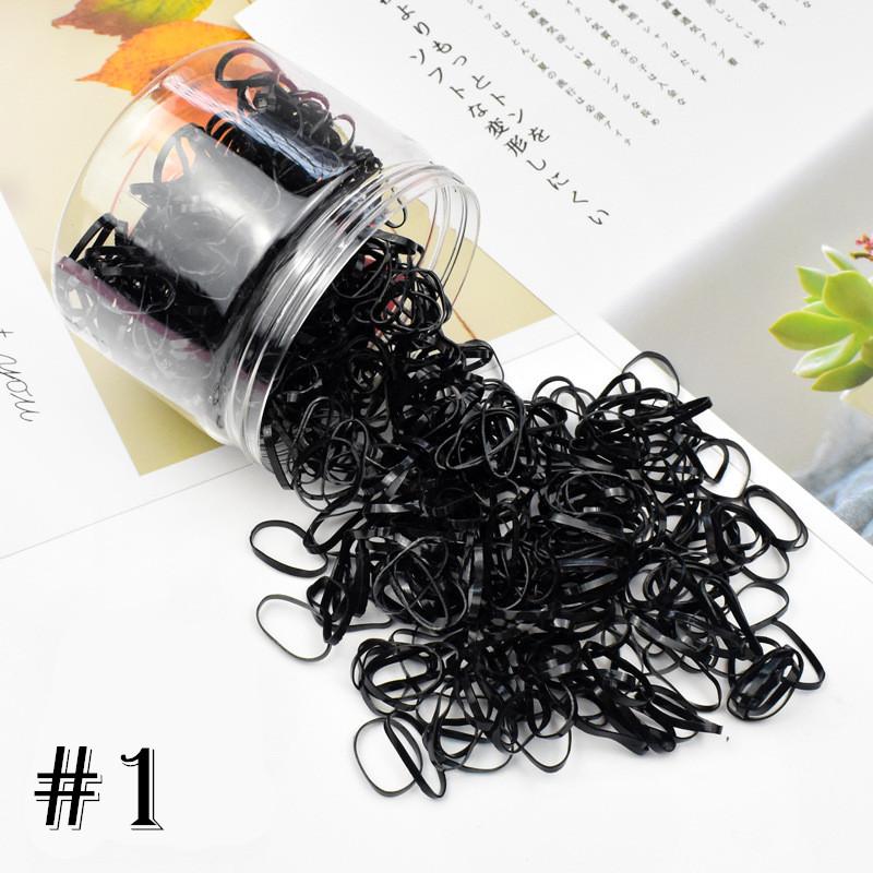 

500 шт./Коробка Девочки Разноцветные Одноразовые Резинки Жвачка для Держателя Хвоста Эластичные Резинки для Волос Модные Аксессуары для Волос 1