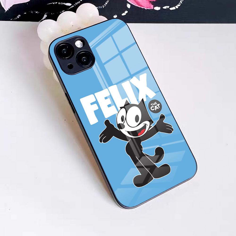 Felix The Cat Phone Case For IPhone 17 Pro Max 16 15 14 Pro Max 13 11 X Xs Xr 8 7Plus Glass Cover