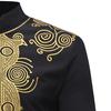 Men's  Winter Luxury  Print Long Sleeve Dashiki Shirt Top Blouse