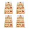 4PCS Warning Signs Wall Sticker Caution Warning Decals DIY Kitchen Shop Window Decor