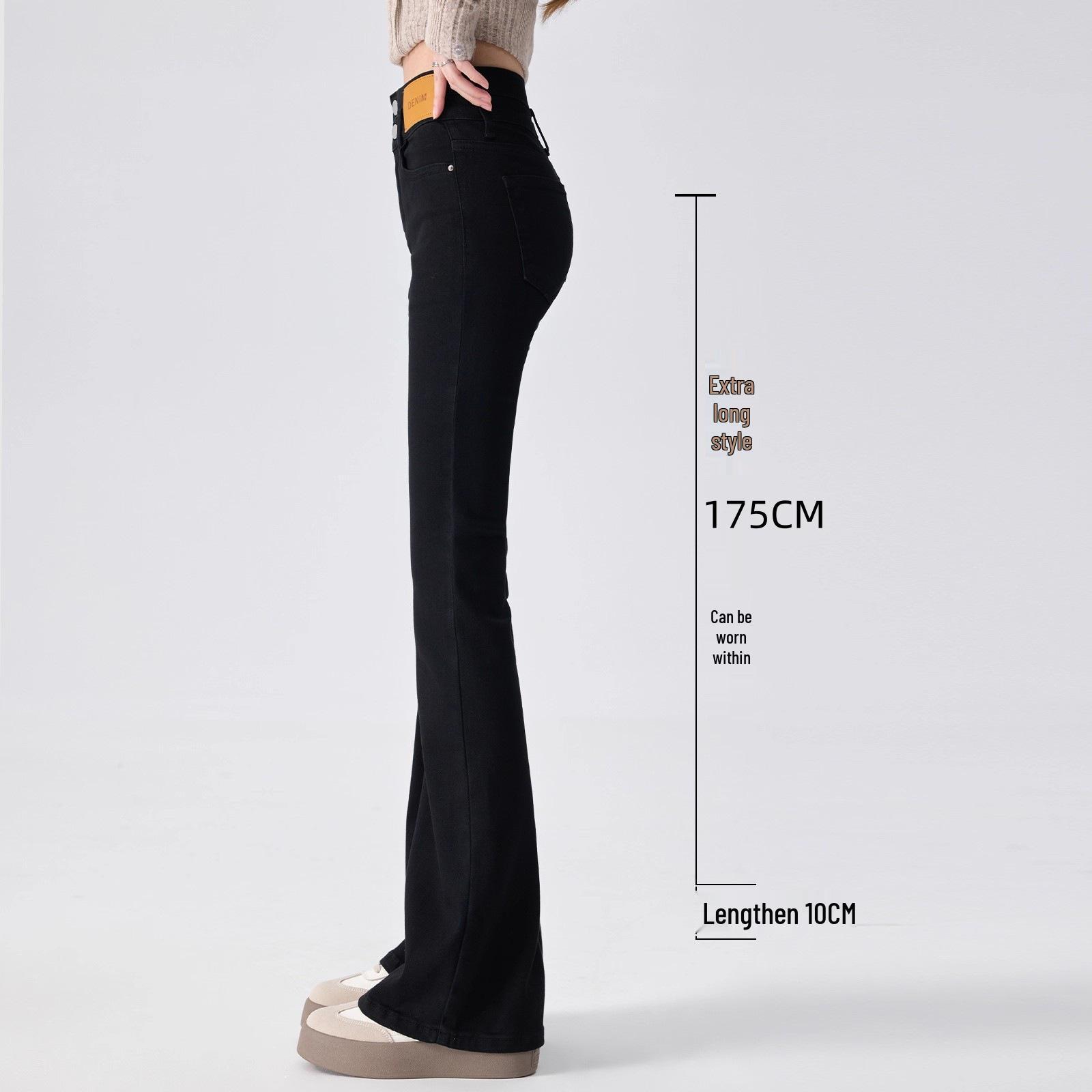 

2026 Spring/Autumn Black Denim Super Long Flared Bell Bottoms for Tall Women 29 Recommended Weight (58-63kg)
