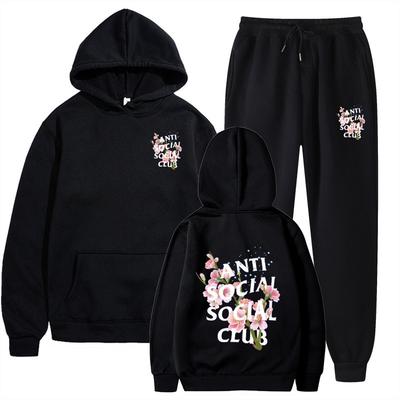 Pants Suits Sweatshirt Hooded Unisex Suit Men Women Comfortable Soft