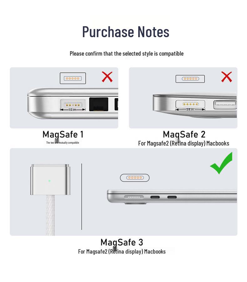 140W Type-C To MagSafe 3 Fast Charging Cable for MacBook