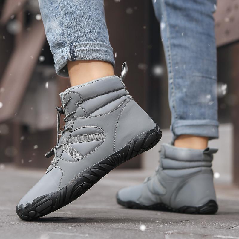 Winter Snow Boots Women Shoes Anti-slip Casual Soft Comfortable High-top Boots Men Plush Outdoor Flat Durable Hiking Shoes Men