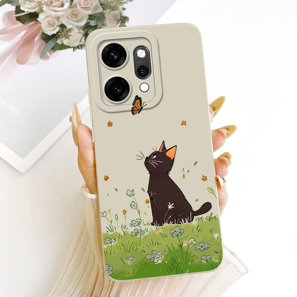 For Oppo Reno 14Pro PKZ110 CPH2739 Casing For Oppo Reno14 Pro Cover Fashion Cartoon Cute Funny Painted Silicone Phone Case