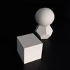 10 Pieces Mini Resin 3D Geometry Sketch Sculpture Figurines, for Ornaments Basic Learning Tools