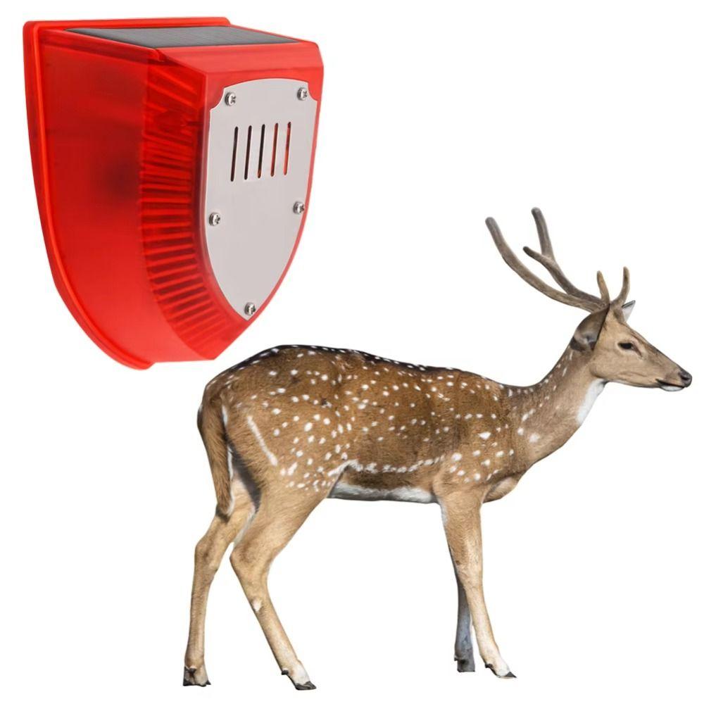 Waterproof Solar Alarm Multifunctional Security Alarm Siren Solar Lamps  Garden Protection