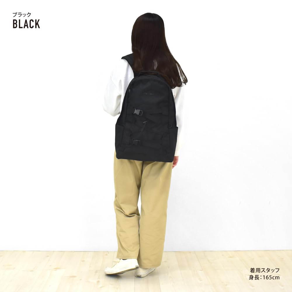 Rucksack Daypack Large Capacity A4 28L Water Repellent Commuting To School Travel Outing Sports Adults Students 0026 Black One Size [Aventura] Women's