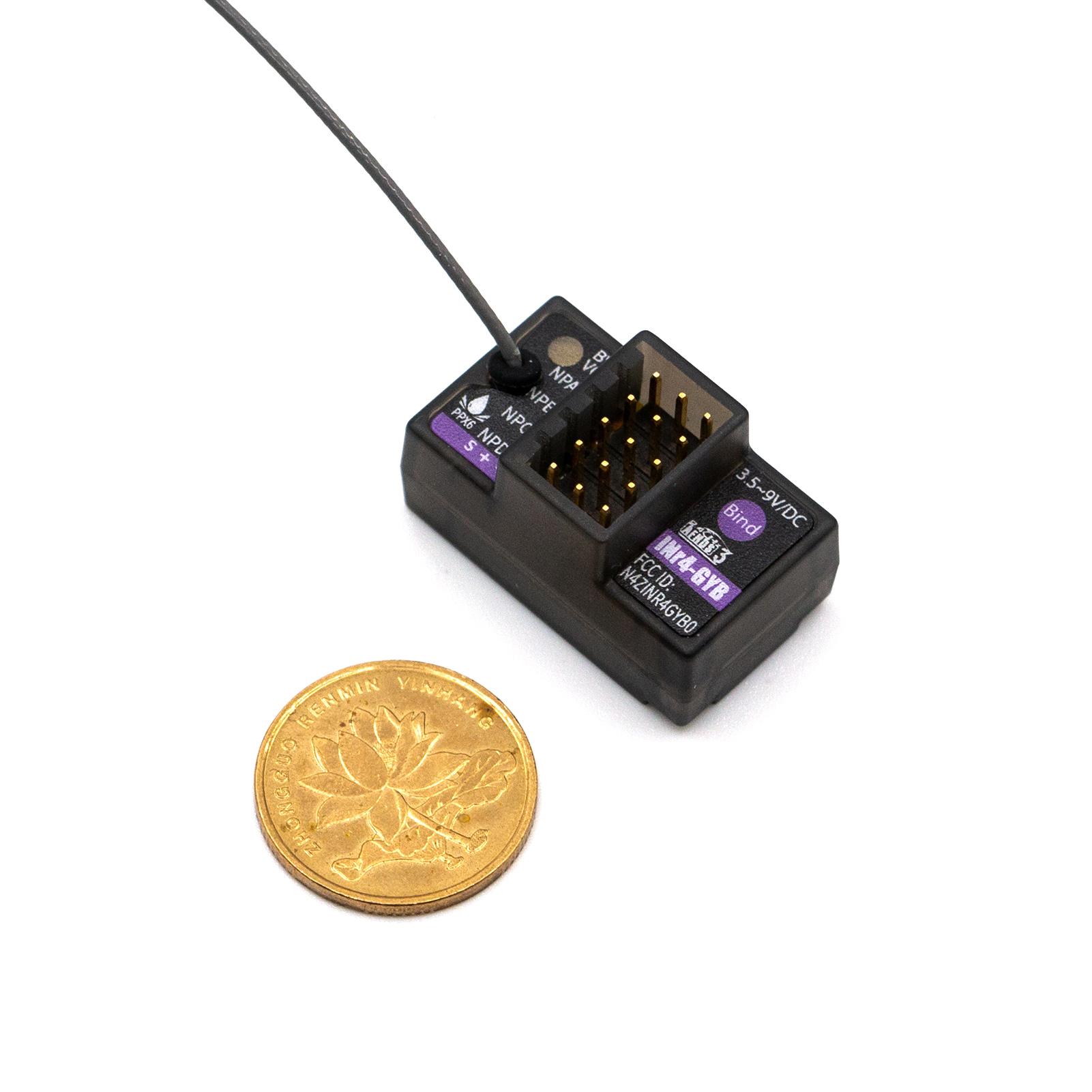 

Remote Control Noble NB4 Gyro Receiver 4 Channels INr4 GYB, for NB4, Noble Lite, Noble Pro Radio Transmitter AFHDS чорний