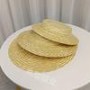 Shallow top straw straw hat female Lolita French straw hat blank DIY handmade headgear European and American classic retro hat