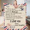 Thanksgiving Day Gift Letter Flannel Throw Blanket for Dad Mom Blanket King Queen Size for Bed Sofa Couch Super Soft Lightweight