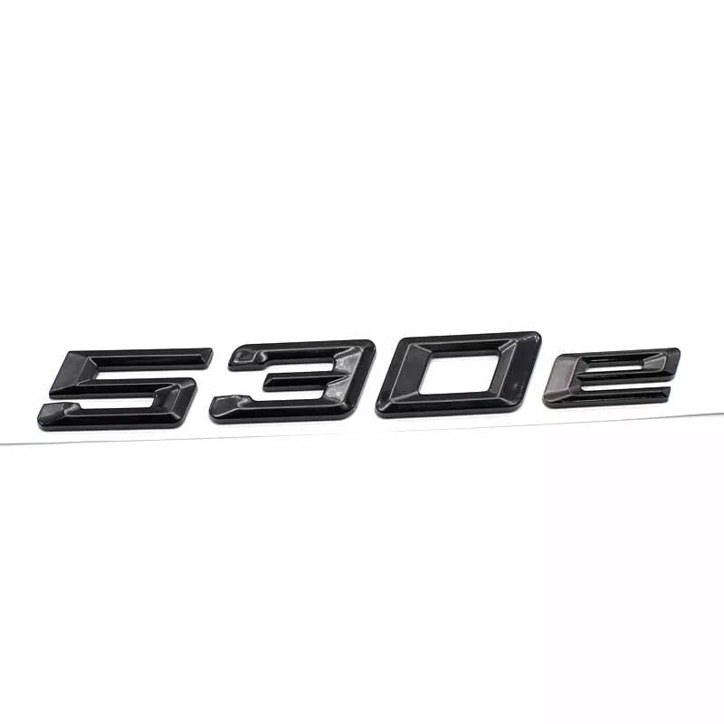 Glossy Black 3D Car Trunk Emblem Logo Badge for BMW 530e Letters Sticker Accessories A1