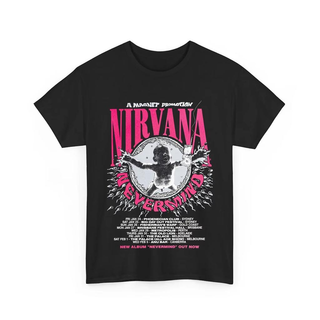Rock Band Nirvana in Utero Album Graphics Polyester T-shirt 2026 Summer High-Quality Men's and Women's Fashion Streetwear T Shirt