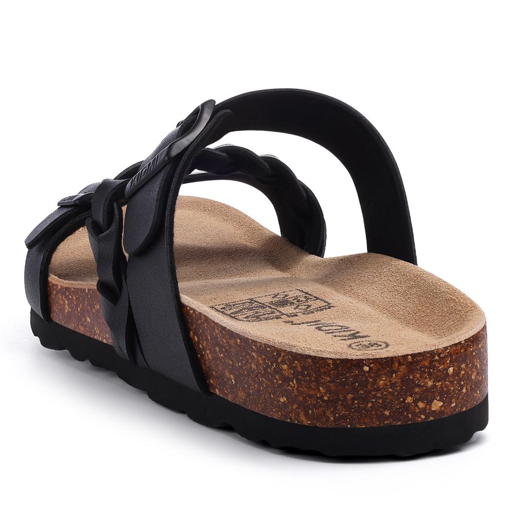 Fashion KIDMI New Women's Cork Sandals Summer Beach Sandals For Women Outdoor Nonslip Slip-On Slide Sandals With Adjustable Buckle Slide